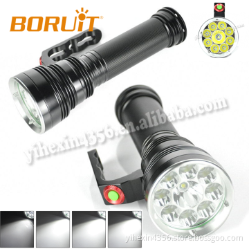 Boruit 6000LM Rechargeable Magnetic Switch Aluminum LED CREE Flashlight